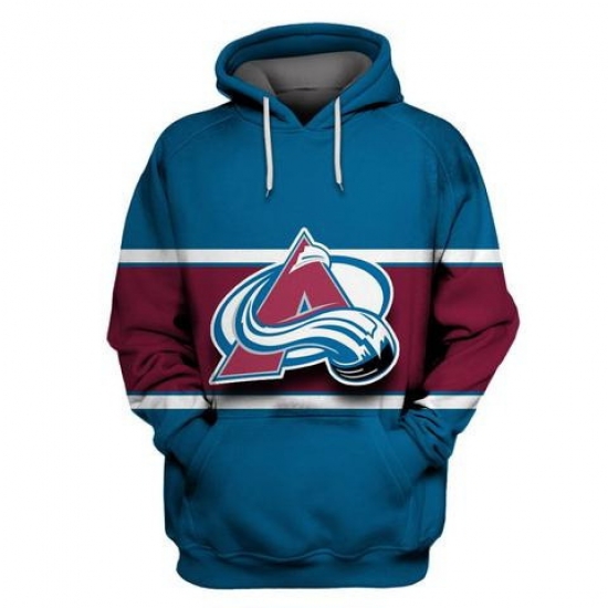 Men Colorado Avalanche Blue All Stitched Hooded Sweatshirt Men Colorado Avalanche Blue All Stitched Hooded Sweatshirt