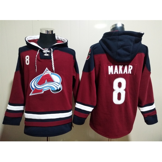 Men Colorado Avalanche Cale Makar 8 Red Stitched NHL Hoodie Men Colorado Avalanche Cale Makar 8 Red Stitched NHL Hoodie