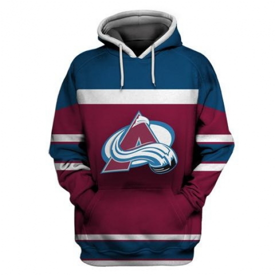 Men Colorado Avalanche Wine All Stitched Hooded Sweatshirt Men Colorado Avalanche Wine All Stitched Hooded Sweatshirt