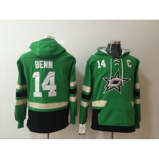 Men's Dallas Stars #14 Jamie Benn Stitched Hoody Men's Dallas Stars #14 Jamie Benn Stitched Hoody