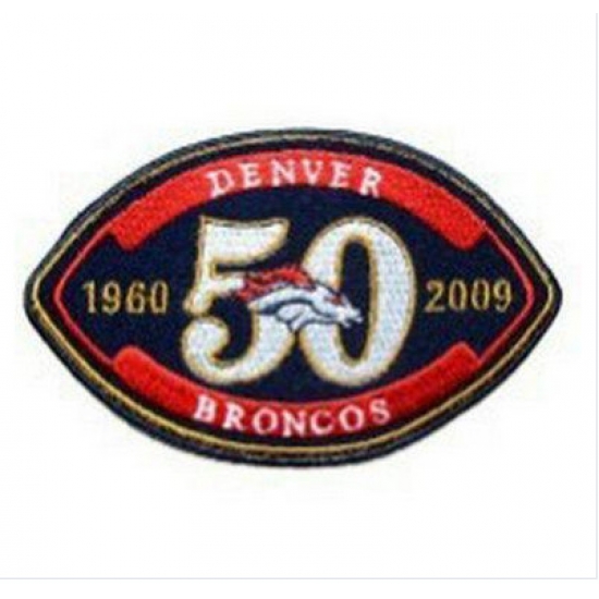 Stitched Denver Broncos 50th Anniversary Jersey Patch Stitched Denver Broncos 50th Anniversary Jersey Patch