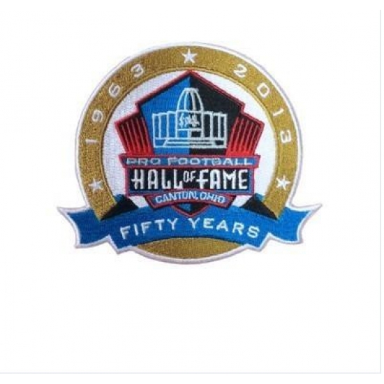 Stitched NFL 1963-2013 Pro Football Hall of Fame 50th Anniversary Fifty Years Jersey Patch Stitched NFL 1963-2013 Pro Football Hall of Fame 50th Anniversary Fifty Years Jersey Patch