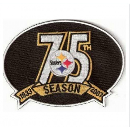 Stitched Pittsburgh Steelers 75th Anniversary Jersey Patch Stitched Pittsburgh Steelers 75th Anniversary Jersey Patch