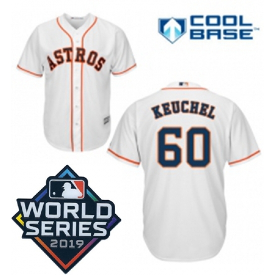 Mens Majestic Houston Astros 60 Dallas Keuchel Replica White Home Cool Base Sitched 2019 World Series Patch Jersey Mens Majestic Houston Astros 60 Dallas Keuchel Replica White Home Cool Base Sitched 2019 World Series Patch Jersey