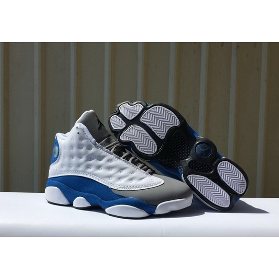 Air Jordan 13 Retro Men Shoes Grey White Blue Air Jordan 13 Retro Men Shoes Grey White Blue