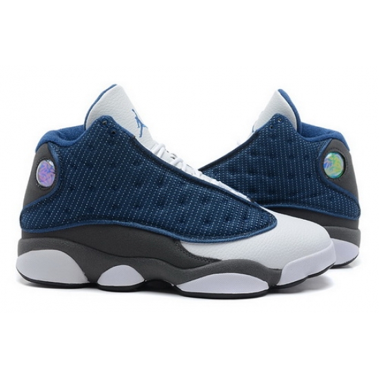 Air Jordan 13 Shoes 2013 Mens Grade AAA Navy Blue Grey White Air Jordan 13 Shoes 2013 Mens Grade AAA Navy Blue Grey White