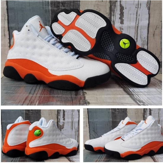 Jordan 13 Retro White Orange Men Shoes Jordan 13 Retro White Orange Men Shoes