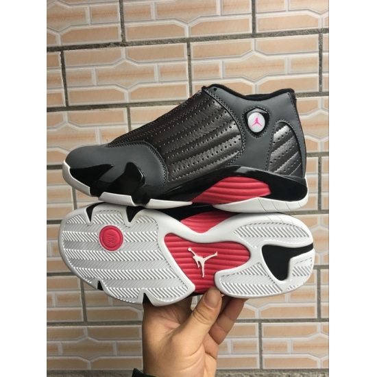 Air Jordan 14 Men Shoes Black Grey Pink Air Jordan 14 Men Shoes Black Grey Pink