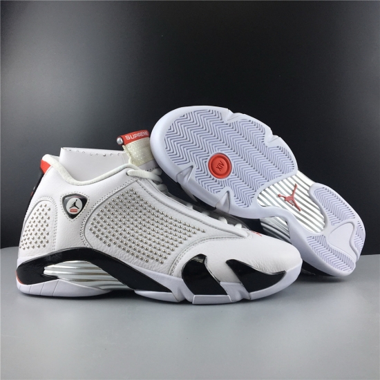 Air Jordan 14 generation Supreme x white black red original version Men Shoes Air Jordan 14 generation Supreme x white black red original version Men Shoes