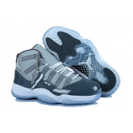 Girls Nike Air Jordan 11 GS Medium Grey White Cool Grey Womens Size Girls Nike Air Jordan 11 GS Medium Grey White Cool Grey Womens Size