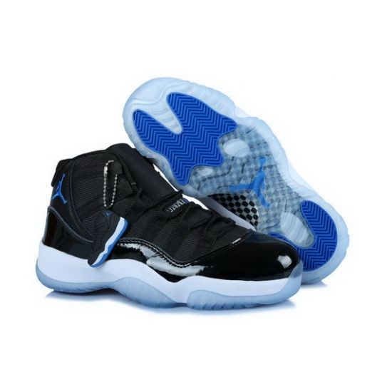 Girls Nike Air Jordan 11 GS Space Jam Black Blue White Womens Size Girls Nike Air Jordan 11 GS Space Jam Black Blue White Womens Size