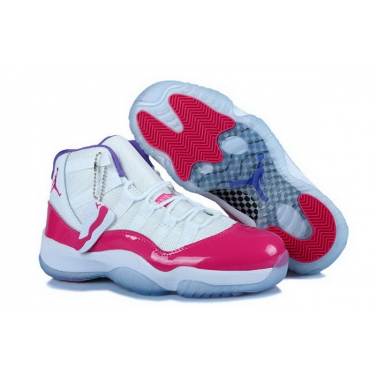 Girls Nike Air Jordan 11 GS White Pink Purple Womens Size Girls Nike Air Jordan 11 GS White Pink Purple Womens Size
