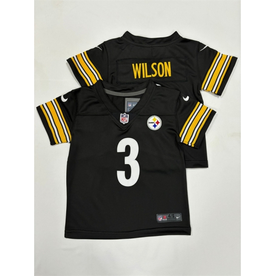 Toddlers Pittsburgh Steelers 3 Russell Wilson Black Vapor Stitched Football Jersey Toddlers Pittsburgh Steelers 3 Russell Wilson Black Vapor Stitched Football Jersey