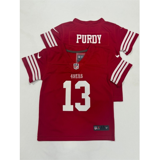 Toddlers San Francisco 49ers 13 Brock Purdy Red Vapor Untouchable Stitched Football Jersey Toddlers San Francisco 49ers 13 Brock Purdy Red Vapor Untouchable Stitched Football Jersey