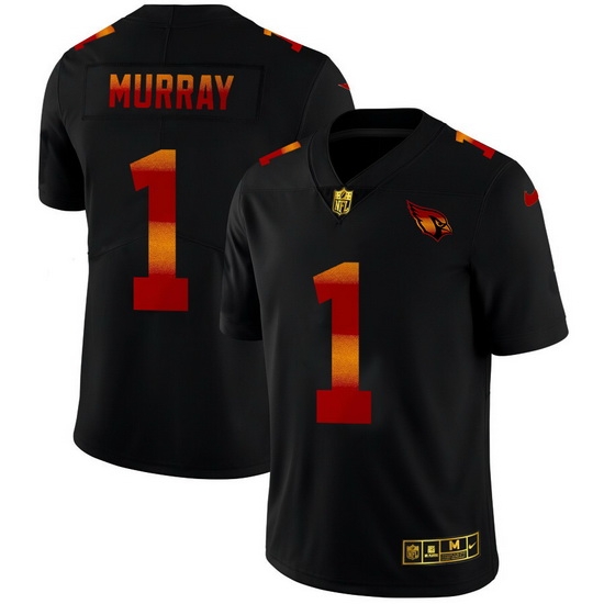 Arizona Cardinals 1 Kyler Murray Men Black Nike Red Orange Stripe Vapor Limited NFL Jersey Arizona Cardinals 1 Kyler Murray Men Black Nike Red Orange Stripe Vapor Limited NFL Jersey