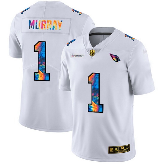 Arizona Cardinals 1 Kyler Murray Men White Nike Multi Color 2020 NFL Crucial Catch Limited NFL Jersey Arizona Cardinals 1 Kyler Murray Men White Nike Multi Color 2020 NFL Crucial Catch Limited NFL Jersey