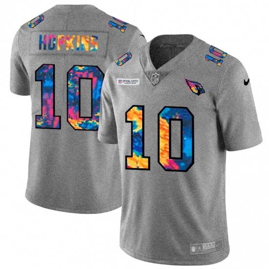 Arizona Cardinals 10 DeAndre Hopkins Men Nike Multi Color 2020 NFL Crucial Catch NFL Jersey Greyheather Arizona Cardinals 10 DeAndre Hopkins Men Nike Multi Color 2020 NFL Crucial Catch NFL Jersey Greyheather