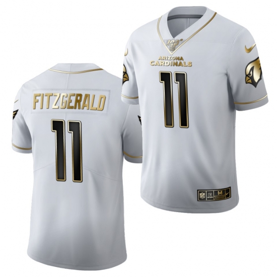 Arizona Cardinals Larry Fitzgerald #11 White Gold 100th Season Jersey Arizona Cardinals Larry Fitzgerald #11 White Gold 100th Season Jersey