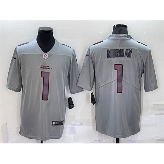 Men Arizona Cardinals 1 Kyler Murray Grey Atmosphere Fashion Stitched Jersey