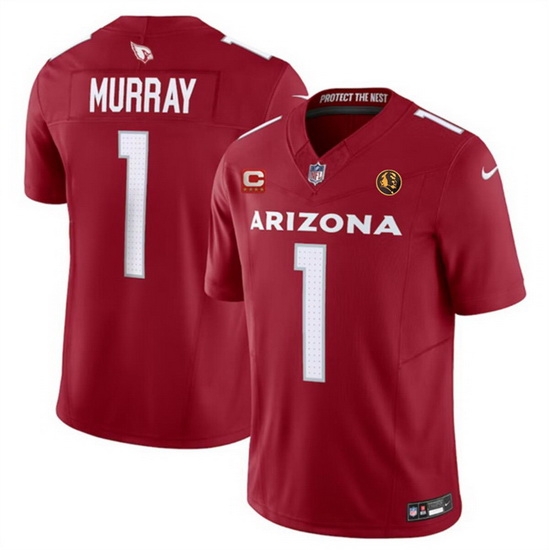 Men Arizona Cardinals 1 Kyler Murray Red 2023 F U S E With 4 Star C Patch And John Madden Patch Vapor Limited Stitched Football Jersey Men Arizona Cardinals 1 Kyler Murray Red 2023 F U S E With 4 Star C Patch And John Madden Patch Vapor Limited Stitched Football Jersey