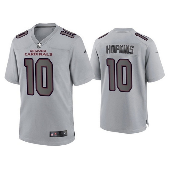Men Arizona Cardinals 10 DeAndre Hopkins Grey Atmosphere Fashion Stitched Game Jersey Men Arizona Cardinals 10 DeAndre Hopkins Grey Atmosphere Fashion Stitched Game Jersey