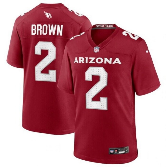 Men Arizona Cardinals 2 Marquise Brown Red Stitched Game Football Jersey Men Arizona Cardinals 2 Marquise Brown Red Stitched Game Football Jersey
