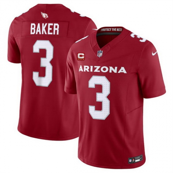 Men Arizona Cardinals 3 Budda Baker Red 2024 F U S E With 4 Star C Patch Vapor Untouchable Limited Stitched Football Jersey Men Arizona Cardinals 3 Budda Baker Red 2024 F U S E With 4 Star C Patch Vapor Untouchable Limited Stitched Football Jersey