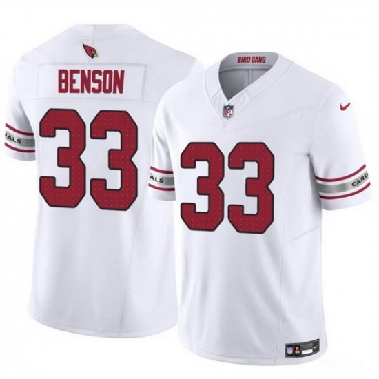 Men Arizona Cardinals 33 Trey Benson White 2024 F U S E Vapor Untouchable Limited Stitched Jersey Men Arizona Cardinals 33 Trey Benson White 2024 F U S E Vapor Untouchable Limited Stitched Jersey