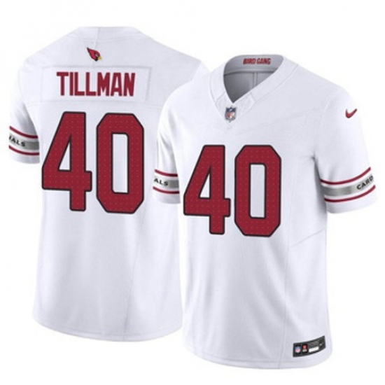 Men Arizona Cardinals 40 Pat Tillman White 2024 F U S E Vapor Untouchable Limited Stitched Men Arizona Cardinals 40 Pat Tillman White 2024 F U S E Vapor Untouchable Limited Stitched