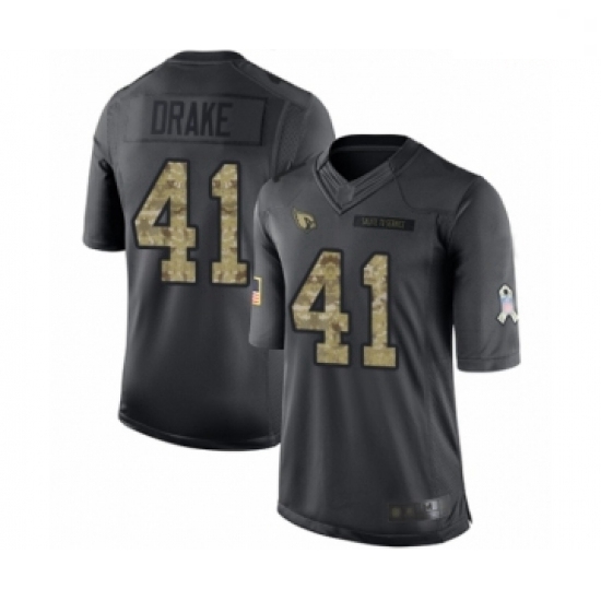 Men Arizona Cardinals #41 Kenyan Drake Limited Black 2016 Salute to Service Football Jersey Men Arizona Cardinals #41 Kenyan Drake Limited Black 2016 Salute to Service Football Jersey