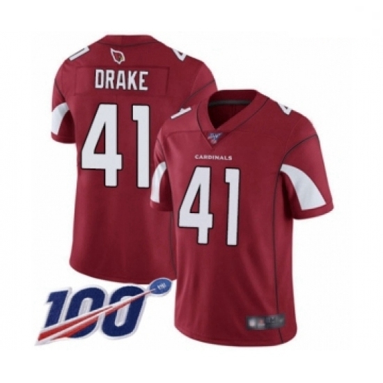 Men Arizona Cardinals #41 Kenyan Drake Red Team Color Vapor Untouchable Limited Player 100th Season Football Jersey Men Arizona Cardinals #41 Kenyan Drake Red Team Color Vapor Untouchable Limited Player 100th Season Football Jersey