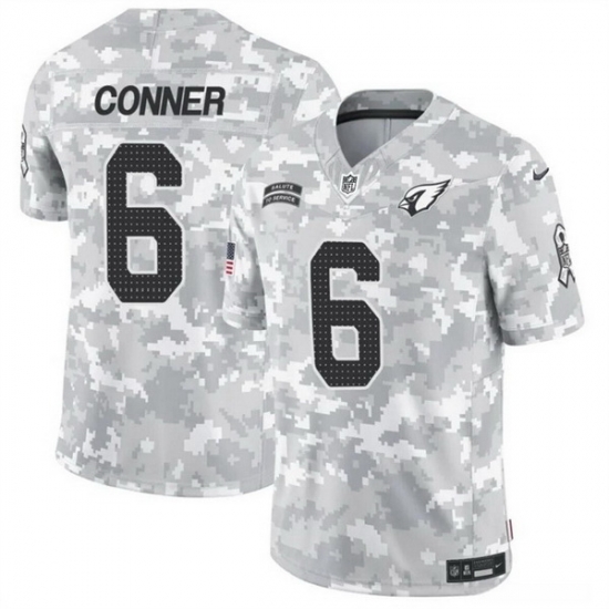 Men Arizona Cardinals 6 James Conner 2024 F U S E Arctic Camo Salute To Service Limited Stitched Football Jersey Men Arizona Cardinals 6 James Conner 2024 F U S E Arctic Camo Salute To Service Limited Stitched Football Jersey