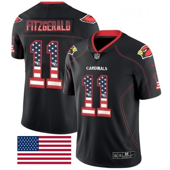 Men Nike Arizona Cardinals 11 Larry Fitzgerald Limited Black Rush USA Flag NFL Jersey Men Nike Arizona Cardinals 11 Larry Fitzgerald Limited Black Rush USA Flag NFL Jersey