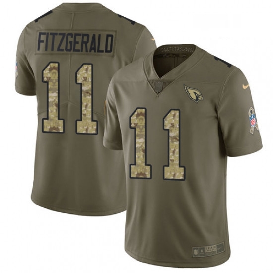 Men Nike Arizona Cardinals 11 Larry Fitzgerald Limited OliveCamo 2017 Salute to Service NFL Jersey Men Nike Arizona Cardinals 11 Larry Fitzgerald Limited OliveCamo 2017 Salute to Service NFL Jersey