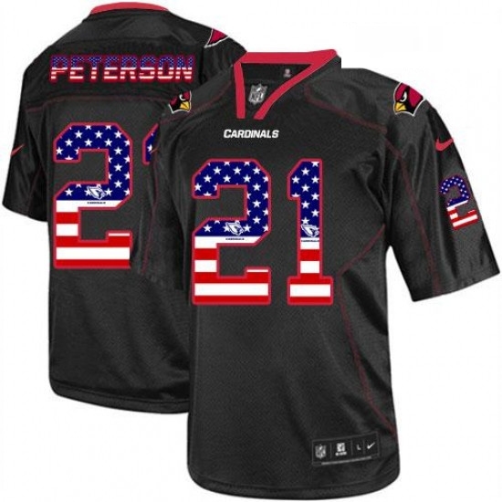 Men Nike Arizona Cardinals 21 Patrick Peterson Elite Black USA Flag Fashion NFL Jersey Men Nike Arizona Cardinals 21 Patrick Peterson Elite Black USA Flag Fashion NFL Jersey