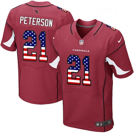 Men Nike Arizona Cardinals 21 Patrick Peterson Elite Red Home USA Flag Fashion NFL Jersey Men Nike Arizona Cardinals 21 Patrick Peterson Elite Red Home USA Flag Fashion NFL Jersey