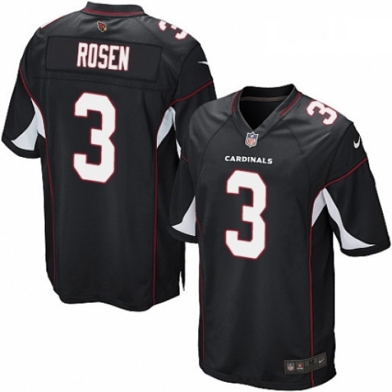 Men Nike Arizona Cardinals 3 Josh Rosen Game Black Alternate NFL Jersey Men Nike Arizona Cardinals 3 Josh Rosen Game Black Alternate NFL Jersey