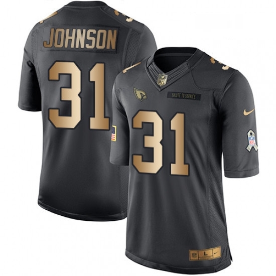 Men Nike Arizona Cardinals 31 David Johnson Limited BlackGold Salute to Service NFL Jersey Men Nike Arizona Cardinals 31 David Johnson Limited BlackGold Salute to Service NFL Jersey