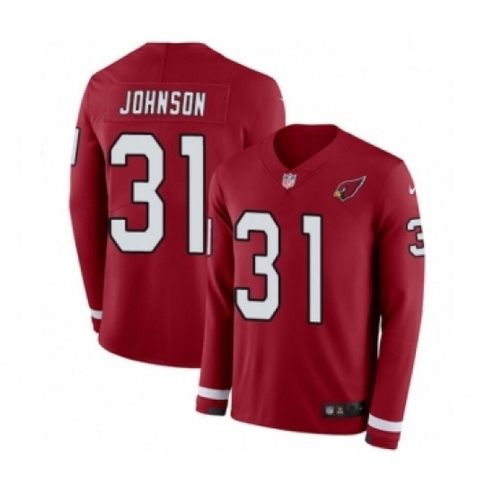 Men Nike Arizona Cardinals 31 David Johnson Limited Red Therma Long Sleeve NFL Jersey Men Nike Arizona Cardinals 31 David Johnson Limited Red Therma Long Sleeve NFL Jersey
