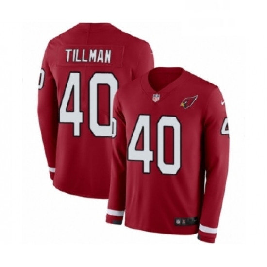 Men Nike Arizona Cardinals 40 Pat Tillman Limited Red Therma Long Sleeve NFL Jersey Men Nike Arizona Cardinals 40 Pat Tillman Limited Red Therma Long Sleeve NFL Jersey