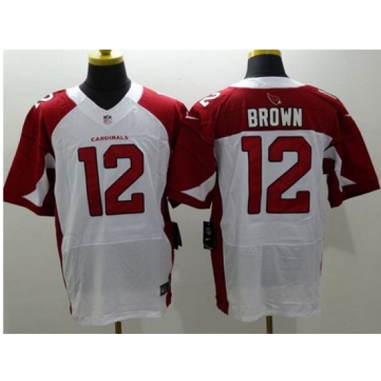 Nike Arizona Cardinals #12 John Brown White Mens Stitched NFL Elite Jersey Nike Arizona Cardinals #12 John Brown White Mens Stitched NFL Elite Jersey