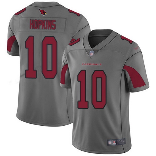 Nike Cardinals 10 DeAndre Hopkins Silver Men Stitched NFL Limited Inverted Legend Jersey Nike Cardinals 10 DeAndre Hopkins Silver Men Stitched NFL Limited Inverted Legend Jersey