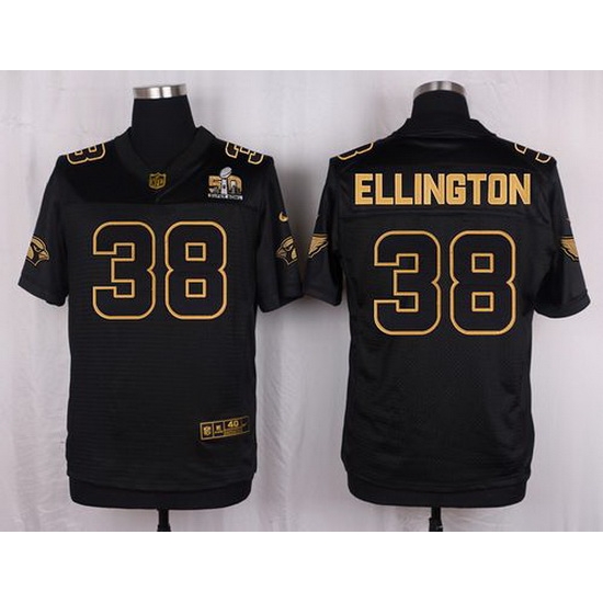 Nike Cardinals #38 Andre Ellington Pro Line Black Gold Collection Mens Stitched NFL Elite Jersey Nike Cardinals #38 Andre Ellington Pro Line Black Gold Collection Mens Stitched NFL Elite Jersey