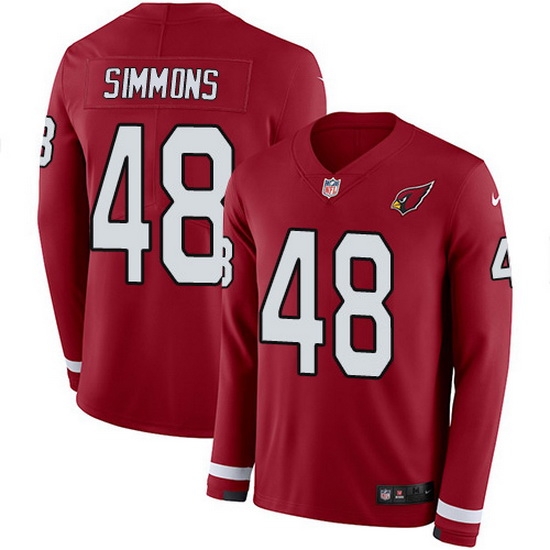 Nike Cardinals 48 Isaiah Simmons Red Team Color Men Stitched NFL Limited Therma Long Sleeve Jersey Nike Cardinals 48 Isaiah Simmons Red Team Color Men Stitched NFL Limited Therma Long Sleeve Jersey