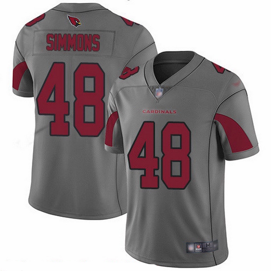 Nike Cardinals 48 Isaiah Simmons Silver Men Stitched NFL Limited Inverted Legend Jersey Nike Cardinals 48 Isaiah Simmons Silver Men Stitched NFL Limited Inverted Legend Jersey