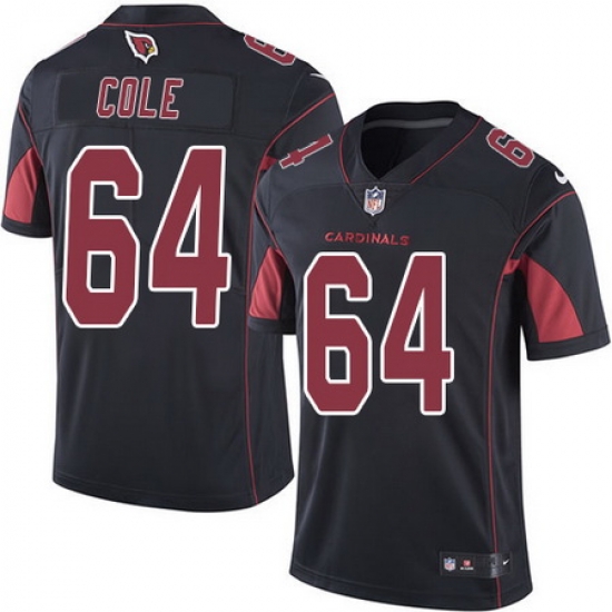 Nike Cardinals #64 Mason Cole Black Mens Stitched NFL Limited Rush Jersey Nike Cardinals #64 Mason Cole Black Mens Stitched NFL Limited Rush Jersey