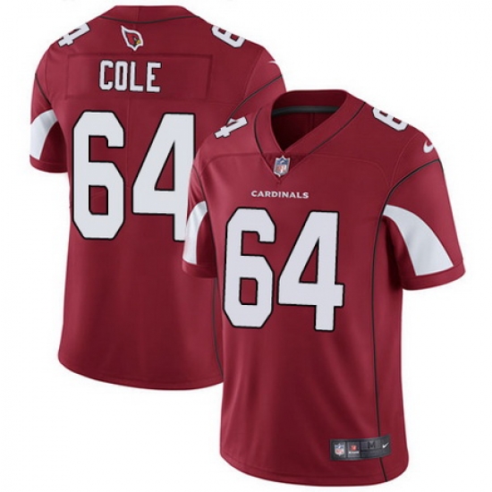 Nike Cardinals #64 Mason Cole Red Team Color Mens Stitched NFL Vapor Untouchable Limited Jersey Nike Cardinals #64 Mason Cole Red Team Color Mens Stitched NFL Vapor Untouchable Limited Jersey