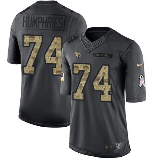 Nike Cardinals #74 D J Humphries Black Mens Stitched NFL Limited 2016 Salute to Service Jersey Nike Cardinals #74 D J Humphries Black Mens Stitched NFL Limited 2016 Salute to Service Jersey