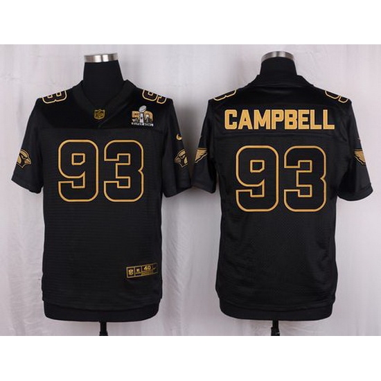 Nike Cardinals #93 Calais Campbell Pro Line Black Gold Collection Mens Stitched NFL Elite Jersey Nike Cardinals #93 Calais Campbell Pro Line Black Gold Collection Mens Stitched NFL Elite Jersey