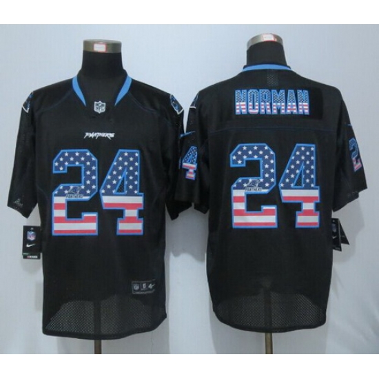 Nike Carolina Panthers #24 Josh Norman USA Flag Fashion Black Elite Jerseys Nike Carolina Panthers #24 Josh Norman USA Flag Fashion Black Elite Jerseys